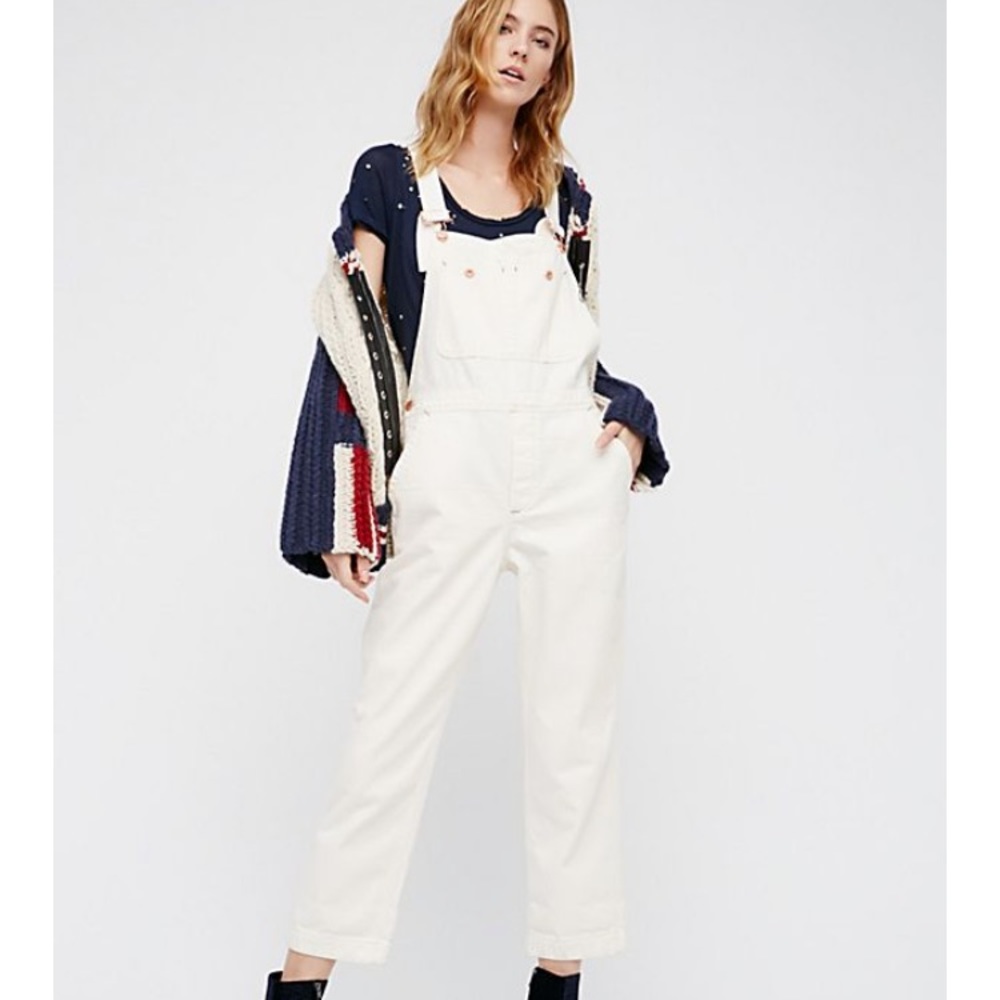 Free People natural overalls